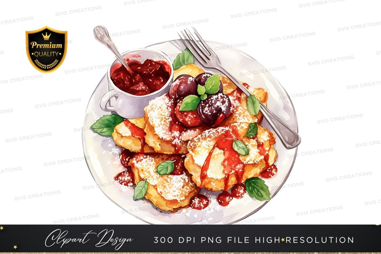 Delicious french toast with berries