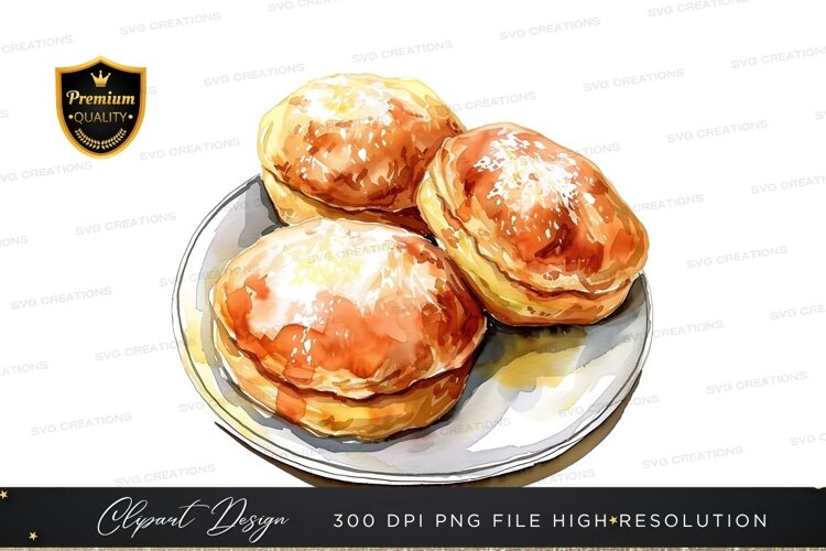Delicious pastries on a plate example image 1
