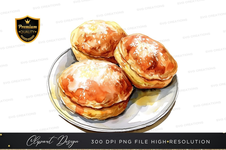 Delicious pastries on a plate