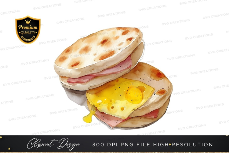 Delicious breakfast sandwich