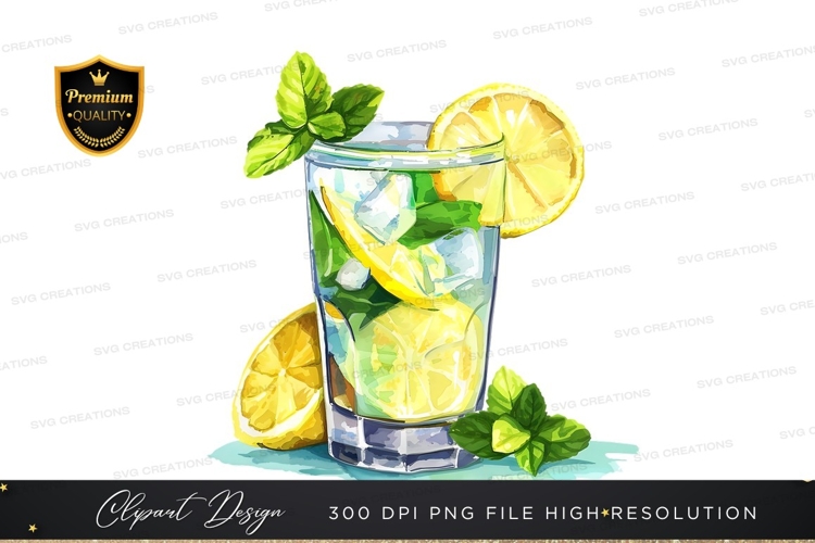 Refreshing lemon and mint drink
