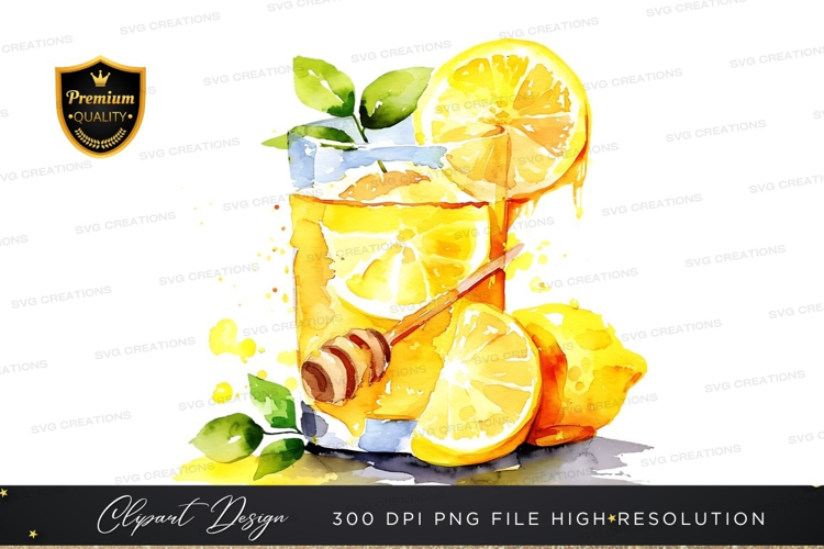 Refreshing lemonade with honey