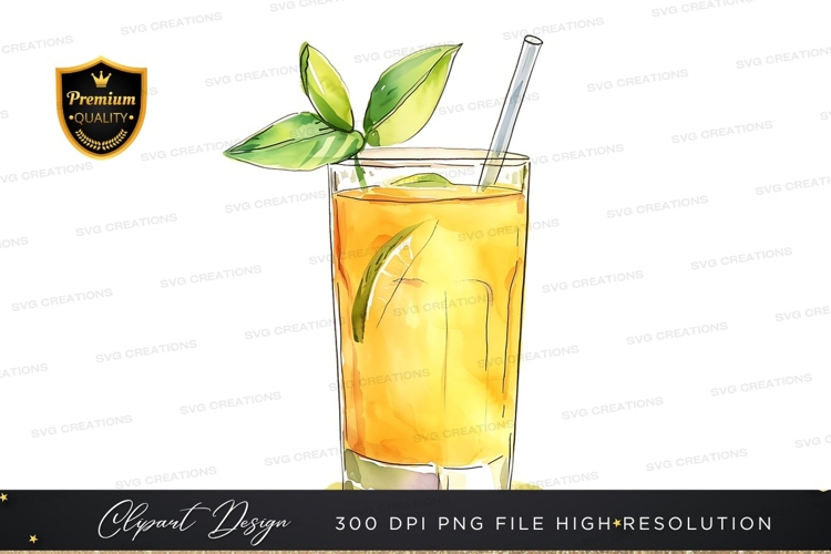 Refreshing iced tea with lemon and mint