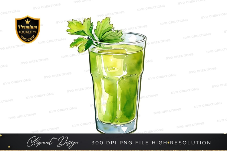 Green drink with celery leaf