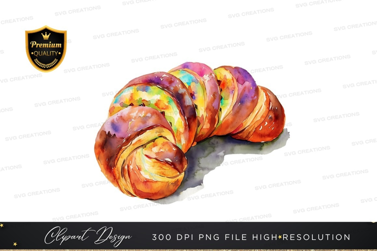Rainbow croissant