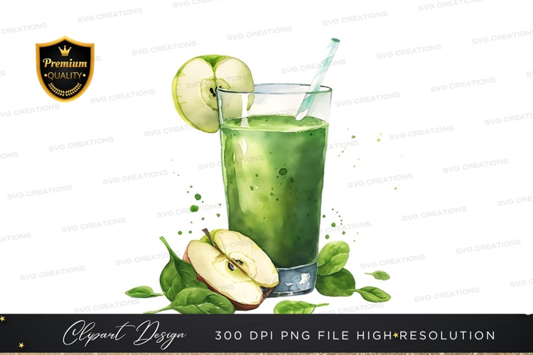 Green smoothie with apple
