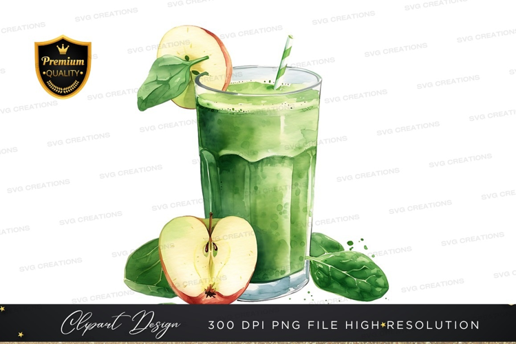 Green smoothie with apple and spinach