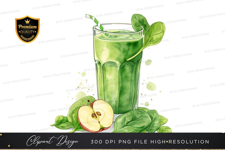 Green smoothie with apple and spinach