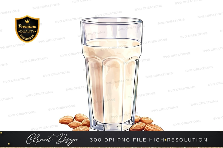 Almond milk in a glass