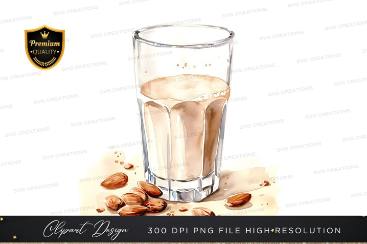 Almond milk in a glass