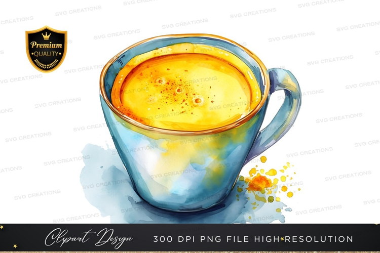 Steaming cup of coffee