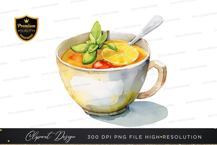 Vibrant soup in a mug