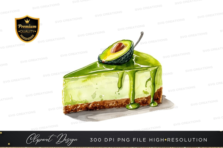 Avocado cheesecake slice