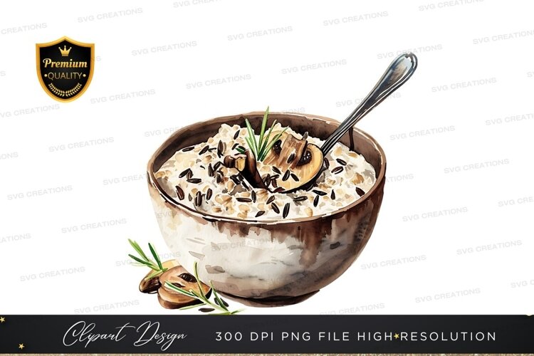 Delicious mushroom rice dish example image 1