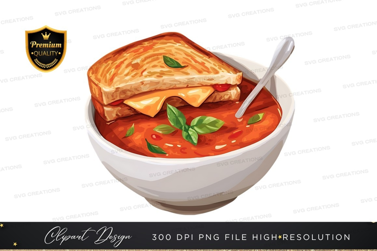 Grilled cheese sandwich with tomato soup