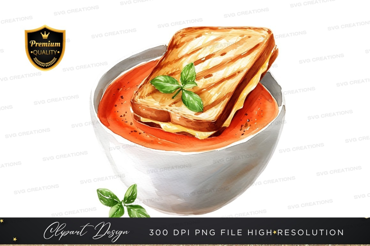 Grilled cheese sandwich with tomato soup