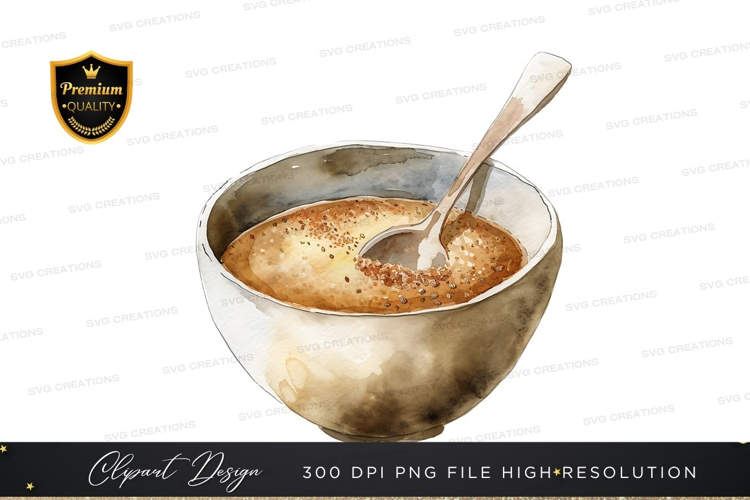 Warm coffee in a bowl