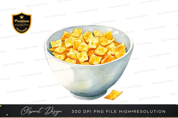 Bowl of cheese crackers