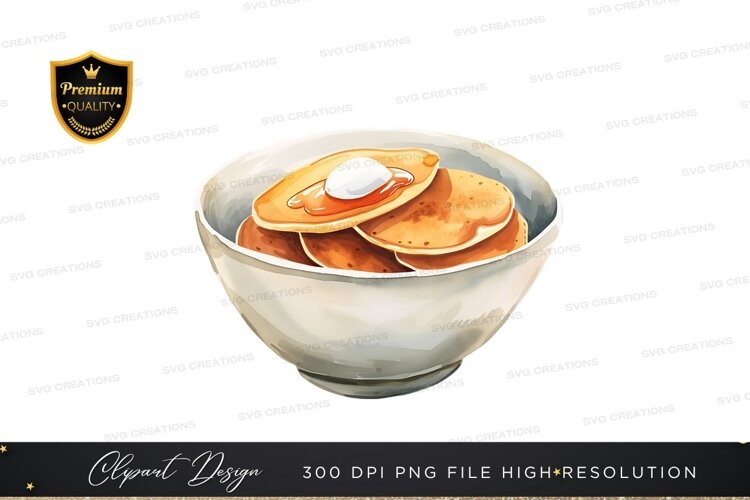 Delicious pancakes in a bowl example image 1