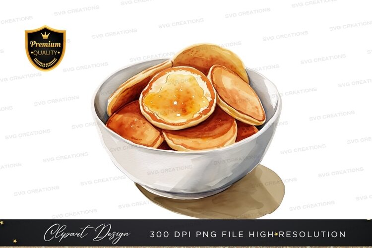 Delicious pancakes in a bowl example image 1
