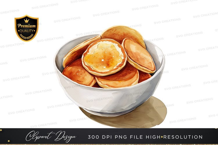 Delicious pancakes in a bowl