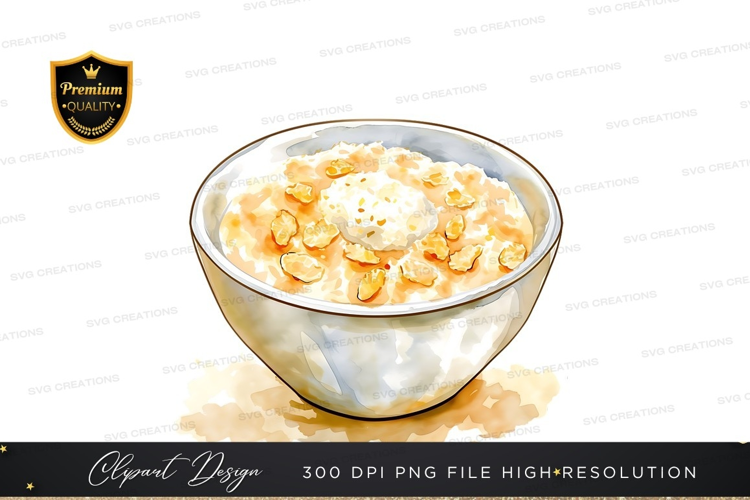 Creamy rice pudding with almonds