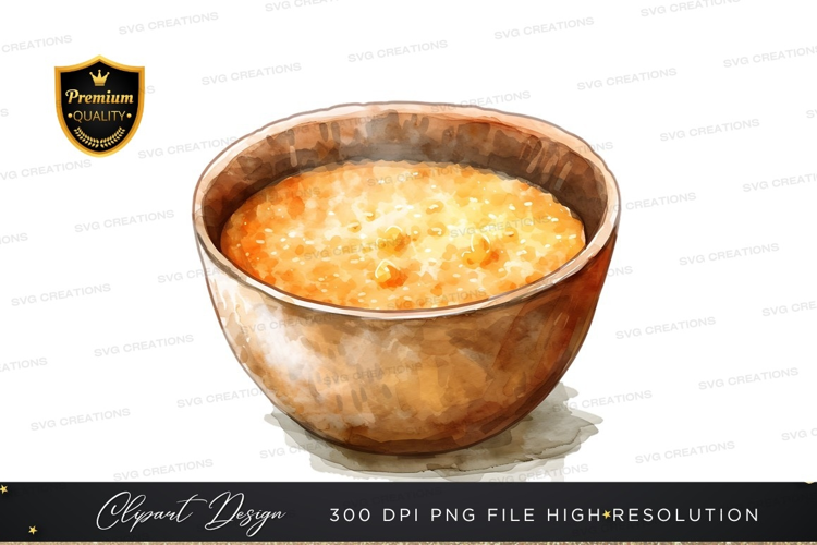 Warm porridge in a bowl