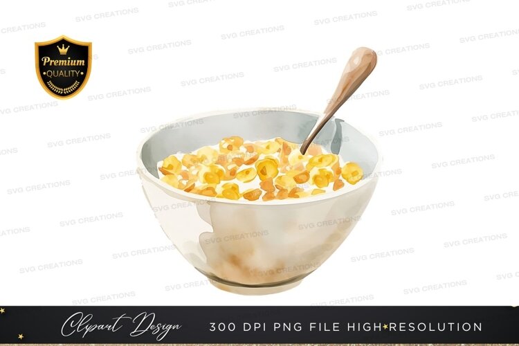 Breakfast cereal in a bowl example image 1