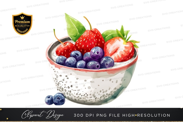 Healthy fruit bowl clipart png