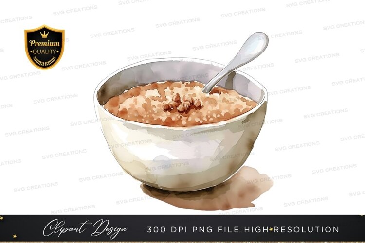 Creamy oatmeal with nuts example image 1