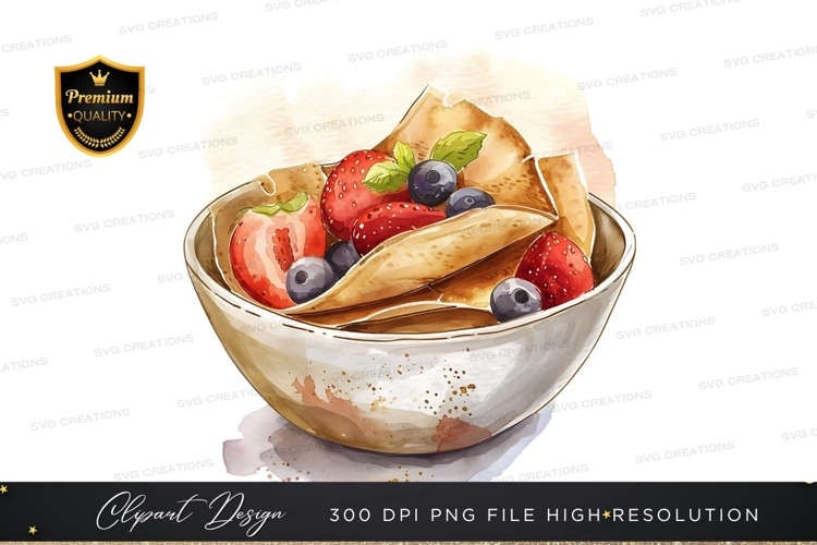 Delicious fruit crepes