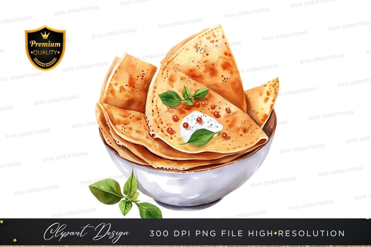 Delicious crepes in a bowl