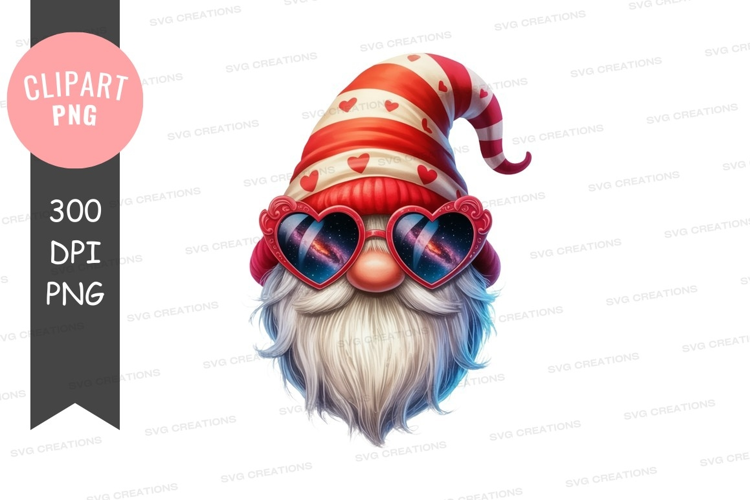 Whimsical valentine gnome