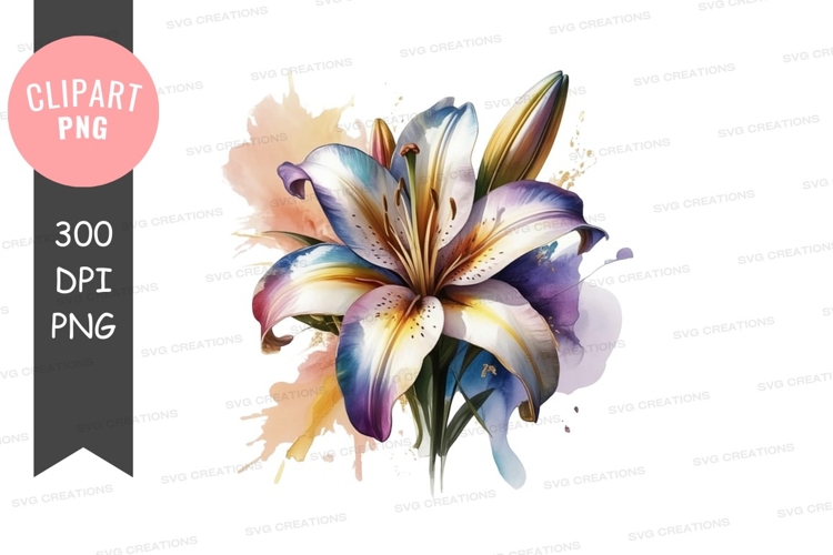Watercolor lilies