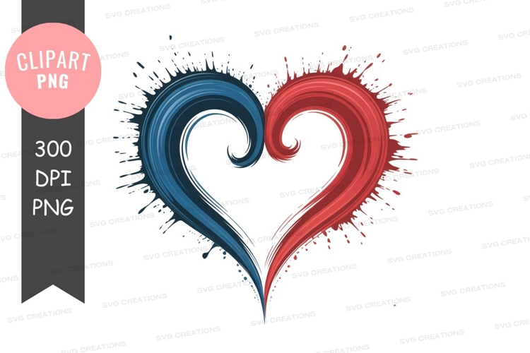Blue Heart Clipart Image 23