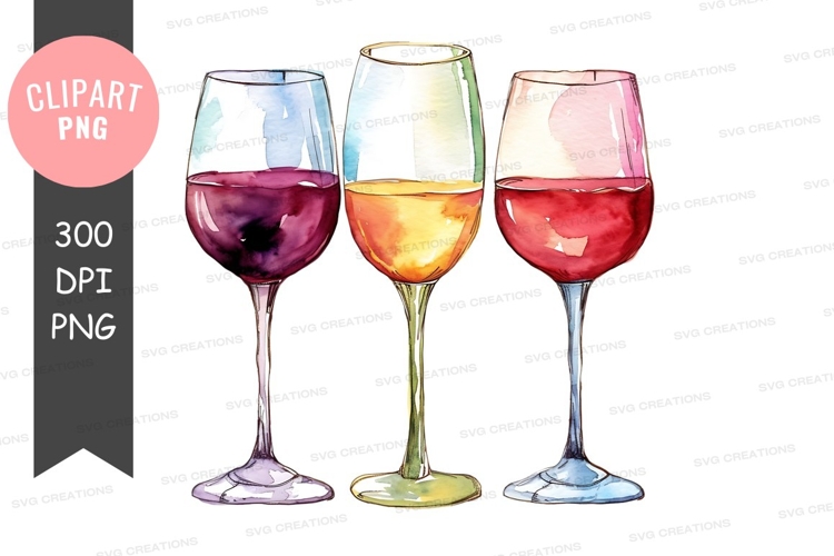 Wine Glasses Clipart Image 3