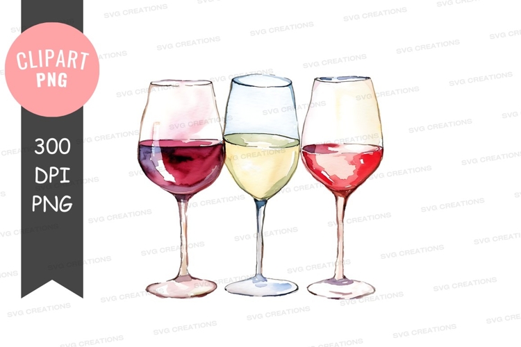 Wine Glasses Clipart Image 2