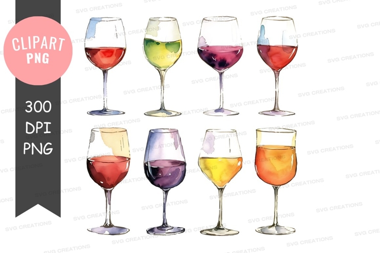 Wine Glasses Clipart Image 24
