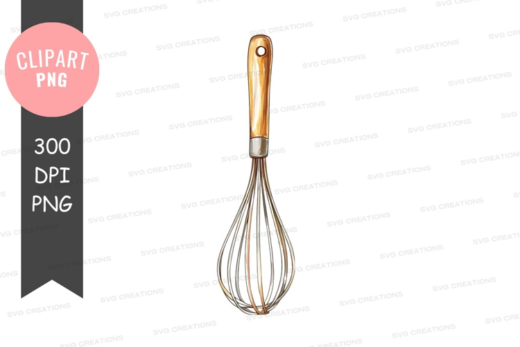 Whisk with wooden handle