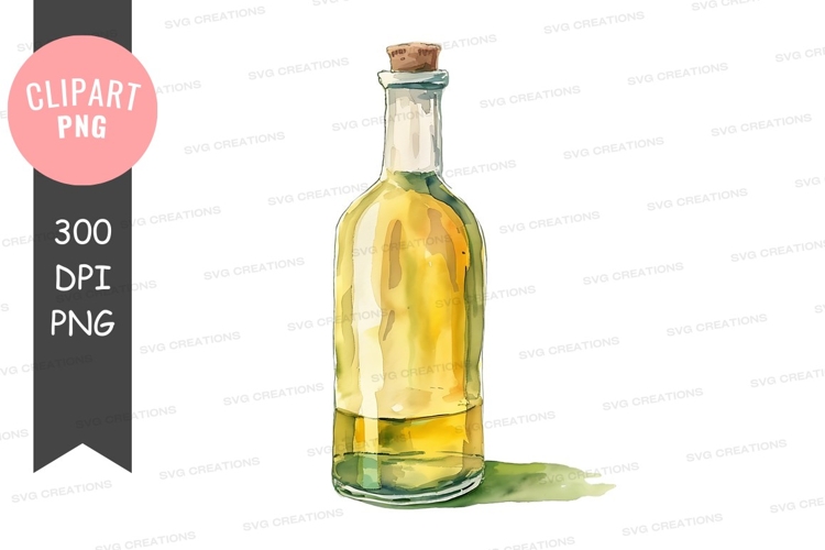 Glass bottle with cork
