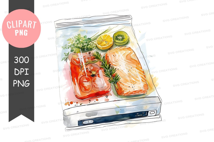 Fresh salmon fillets with herbs and lemon