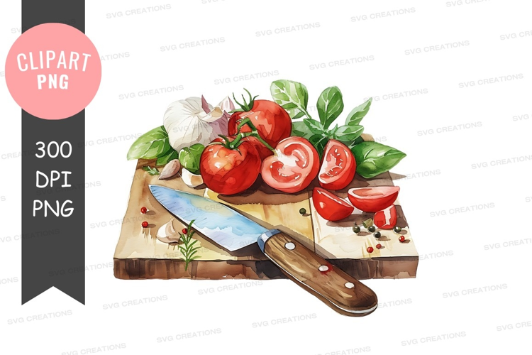 Fresh vegetables on a cutting board