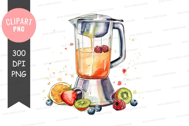 Blender with fresh fruits
