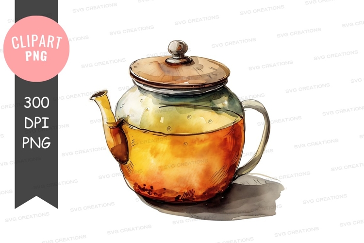 Teapot with hot tea