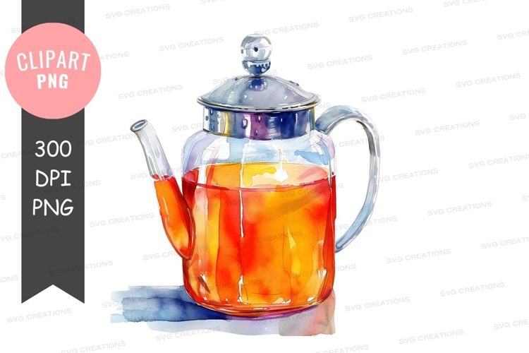 Teapot with hot tea