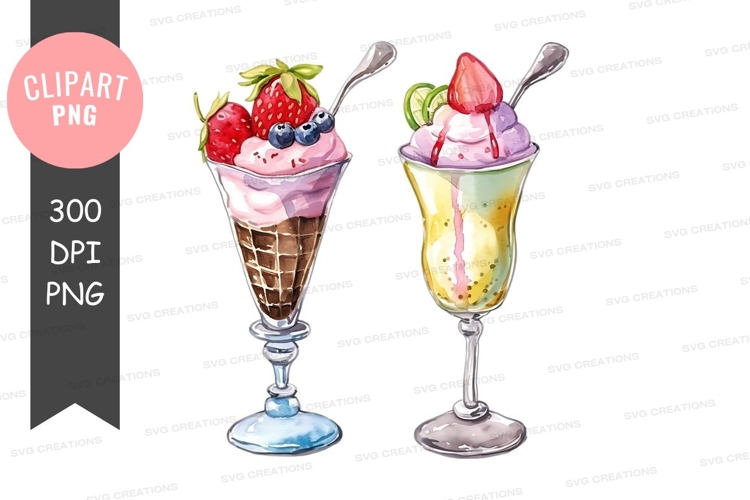 Delicious ice cream desserts