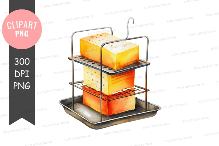 Cheese grilling on a rack