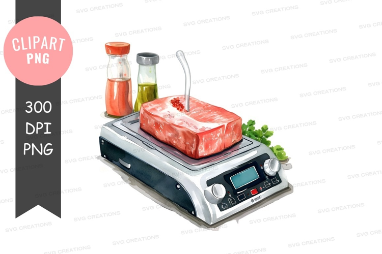 Cooking scale with meat and seasonings