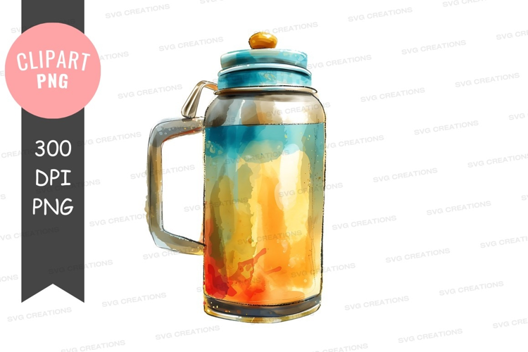 Watercolor coffee pot