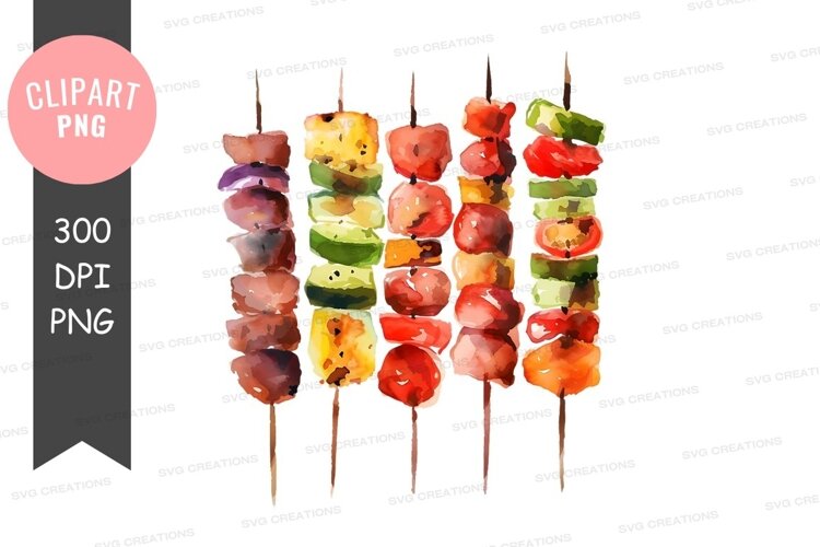 Colorful vegetable skewers example image 1